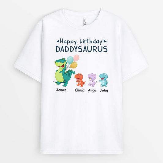 1050AUK1 Personalised T shirts Gifts Dinosaur Grandad Dad