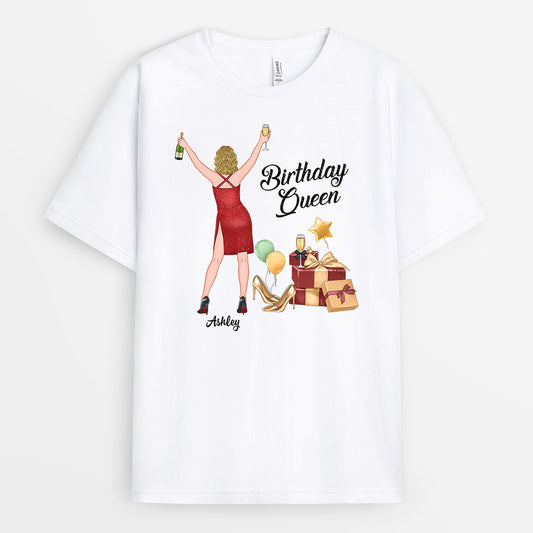 1054AUK1 Personalised T Shirts Gifts Birthday Queen Her