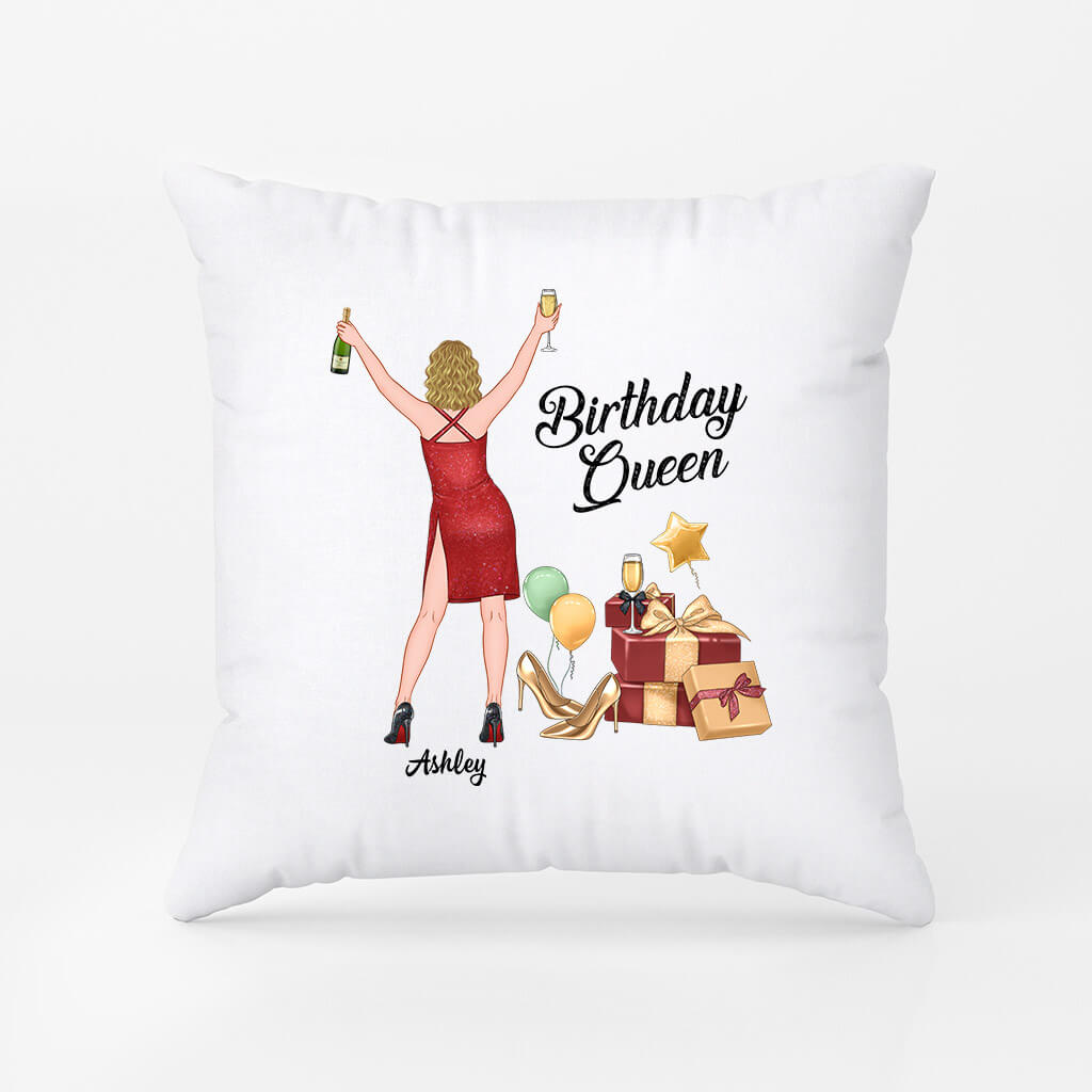 Personalised Happy Birthday Queen Pillow