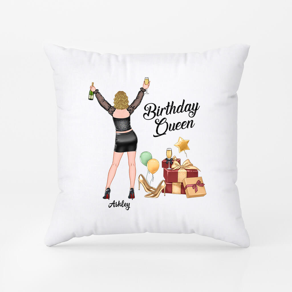 Personalised Happy Birthday Queen Pillow