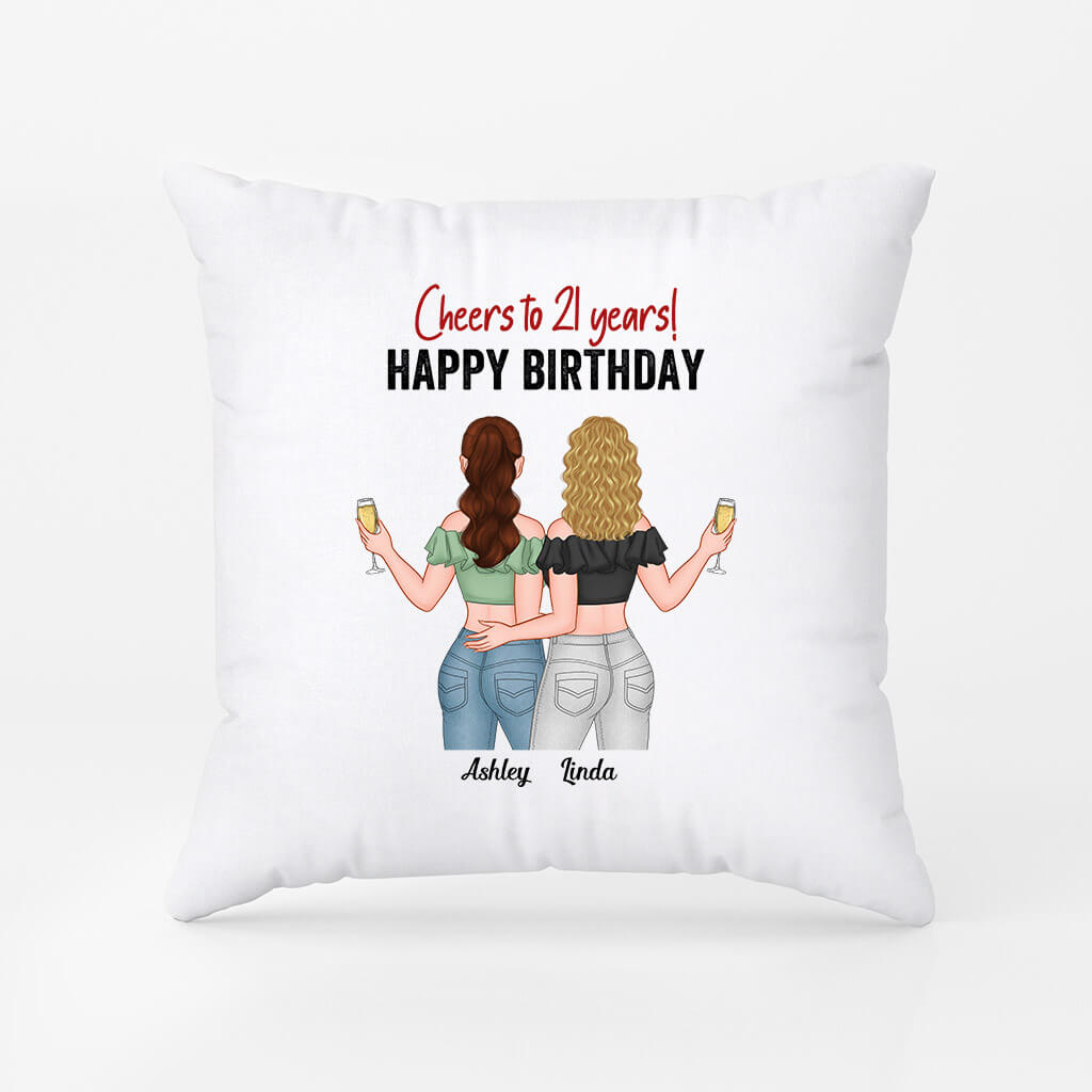 Cheers To All These Years Happy Birthday Pillow | Personalised Pillow