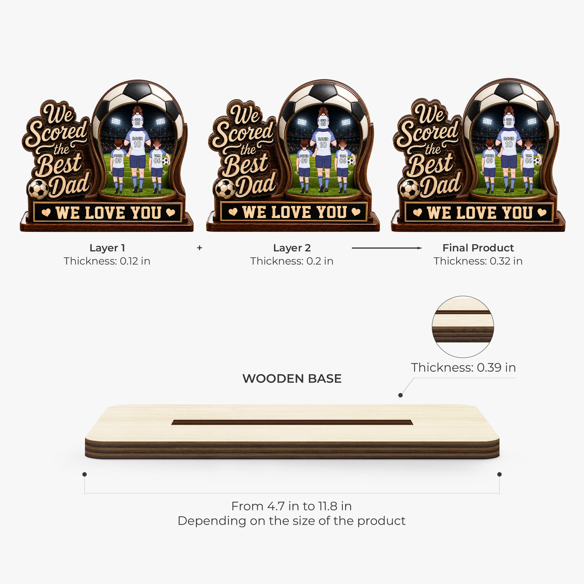 11379AQ6 ProWoodenPlaqueWithFlatStand CouUK RnDMAnh IdeTUyen NicWorldCup MedImage 3