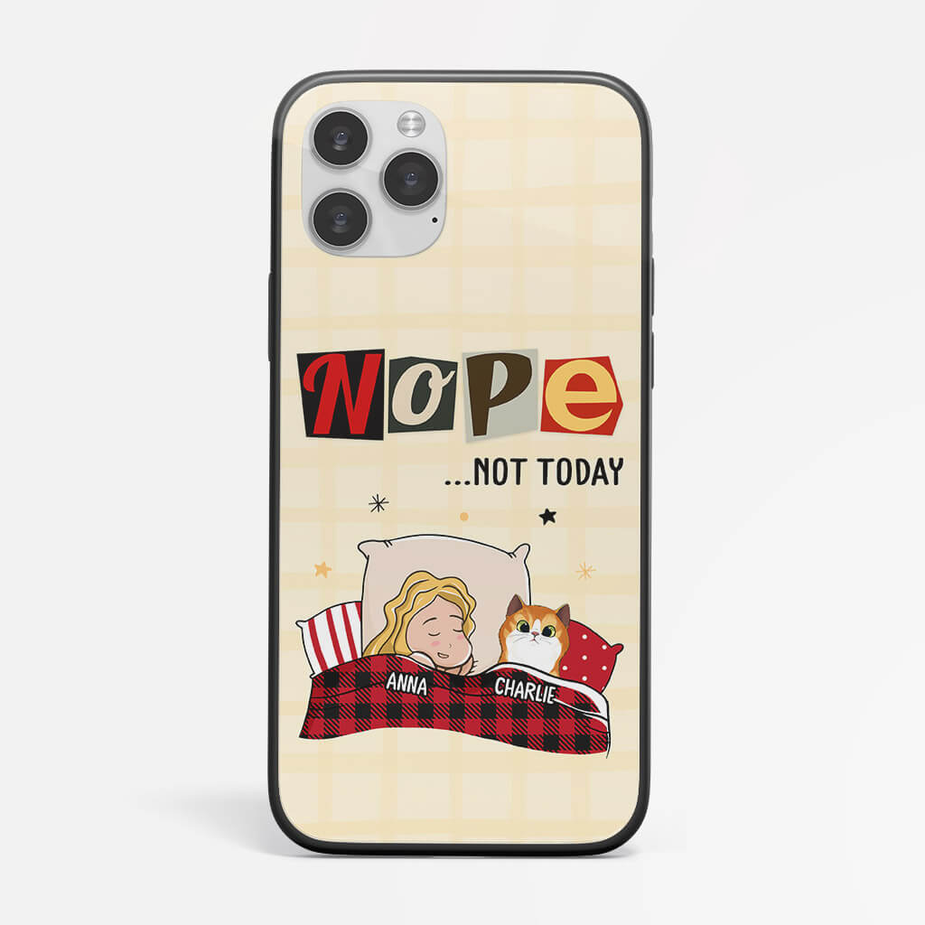 Personalised Not Today Phone Case