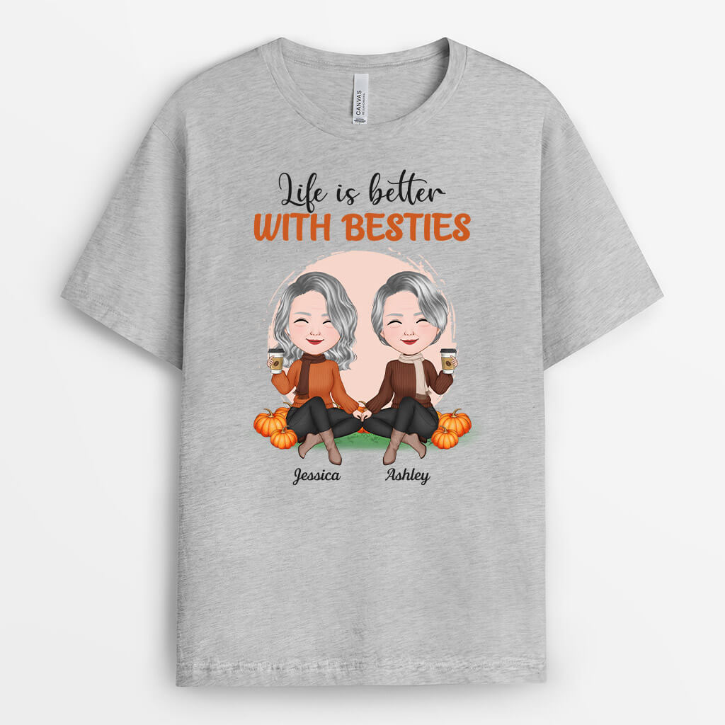 Personalised Life Is Better With Besties T-Shirt
