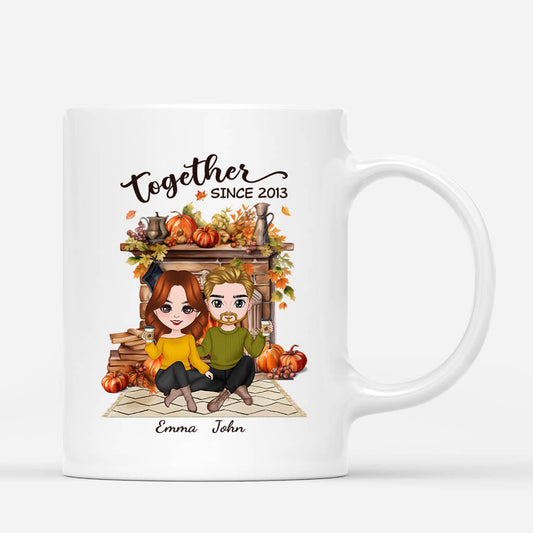 1220MUK1 Personalised Mugs Gifts Fall Season Couples