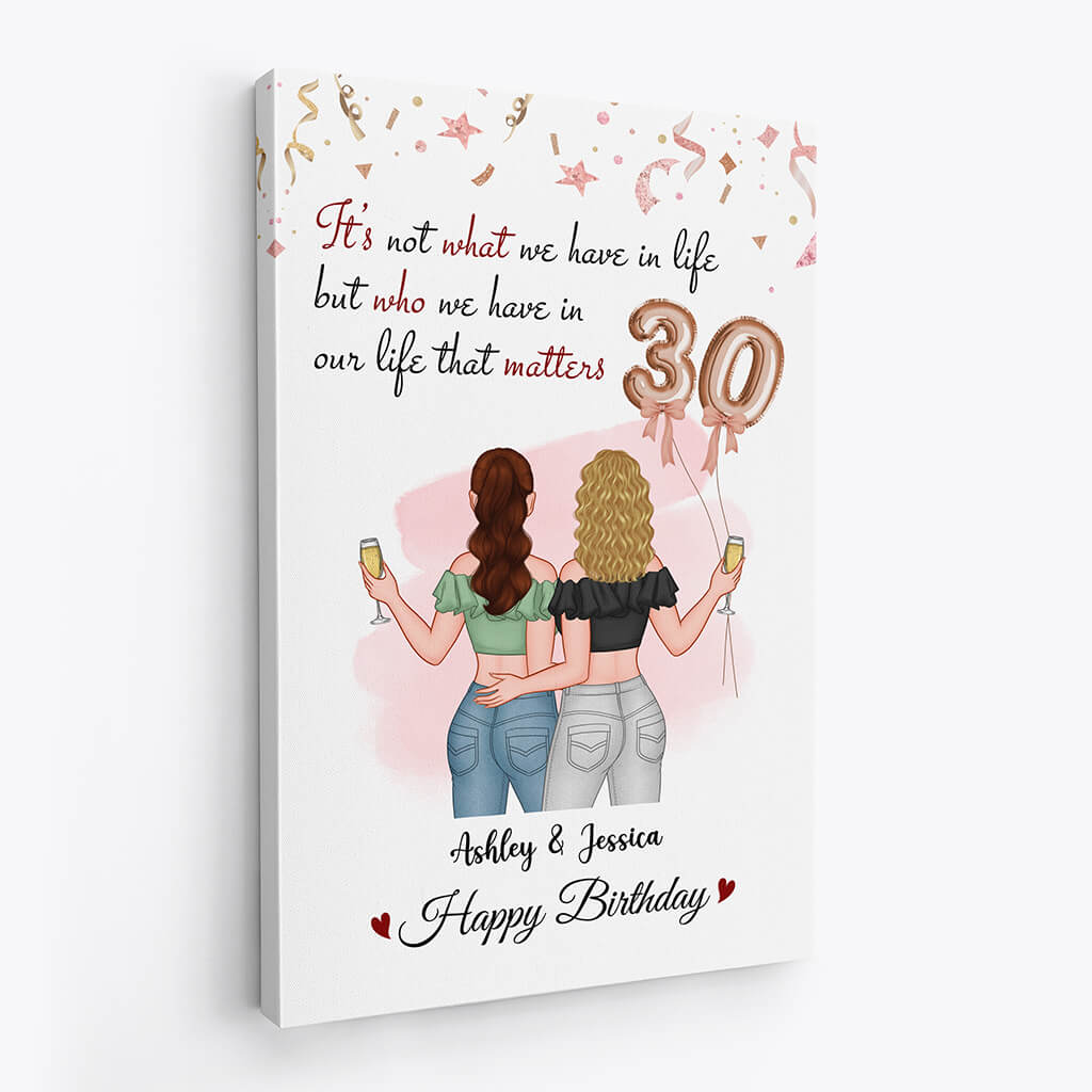 Personalised It's Who We Have In Life That Matters Canvas