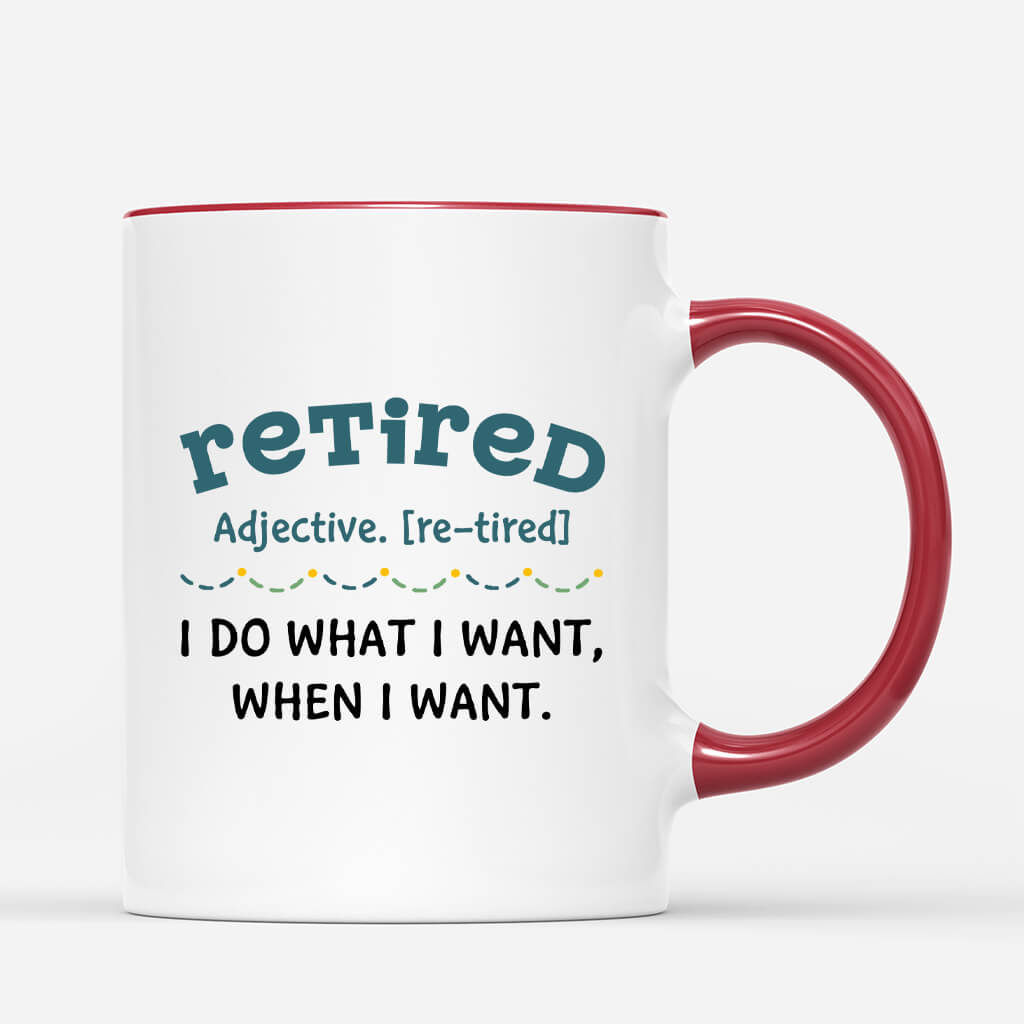 1259MUK2 personalised retired man i do what i want mug