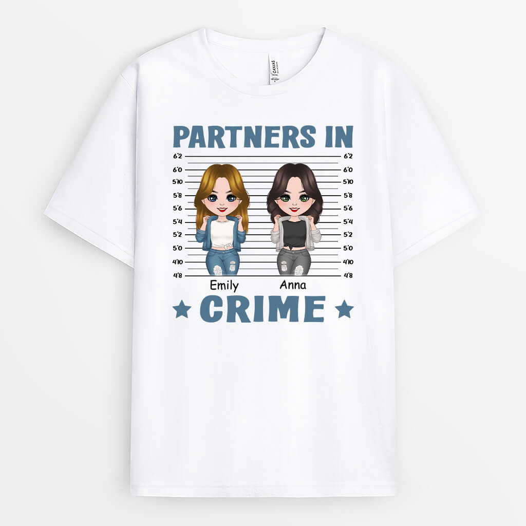 Personalised Best Partners In Crime T-shirt