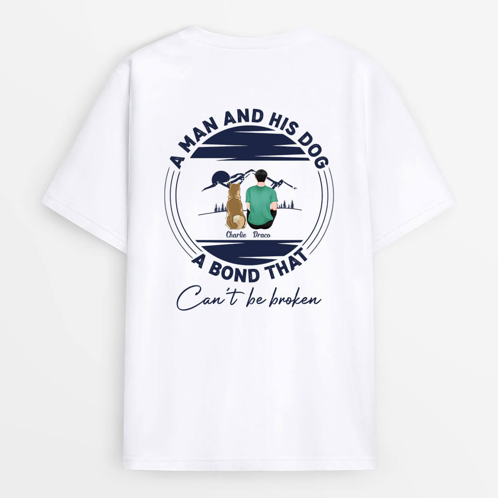 Personalised Man & His Dog T-Shirt