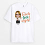 1291AUK1 personalised teach love inspire t shirt