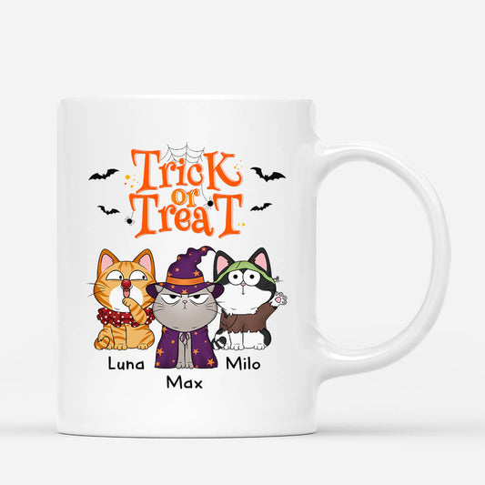 1294MUK1 personalised trick or treat mug