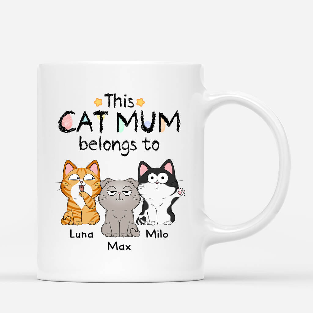Personalised This Cat Dad/Mum Belongs To Mug
