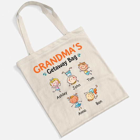 1296BUK2 personalised mummys getaway tote bag