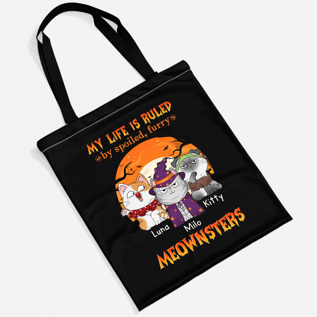 Personalised My Life Is Ruled By Furry Monster Tote Bag