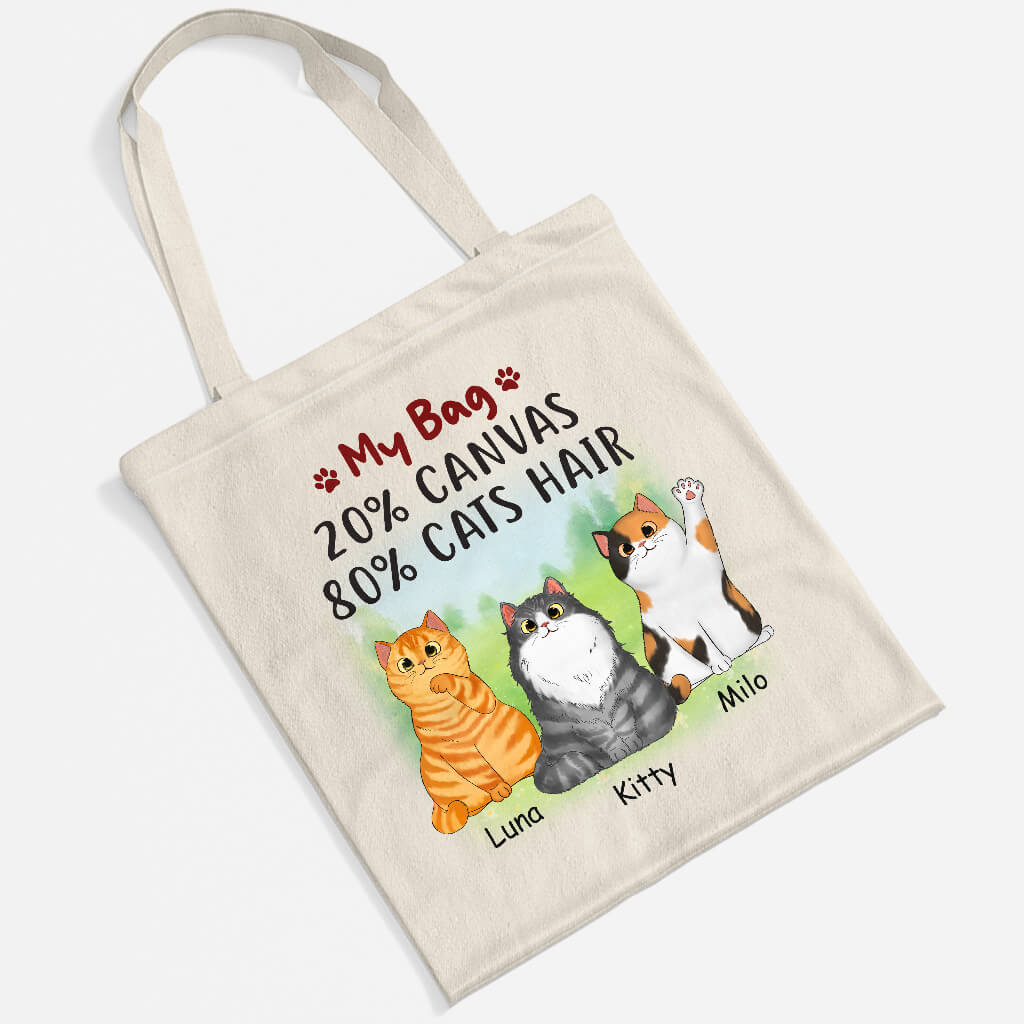 Personalised 20% Canvas 80% Cat Hair Tote Bag