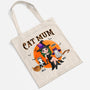 1310BUK2 personalised cat mom sitting on broom tote bag