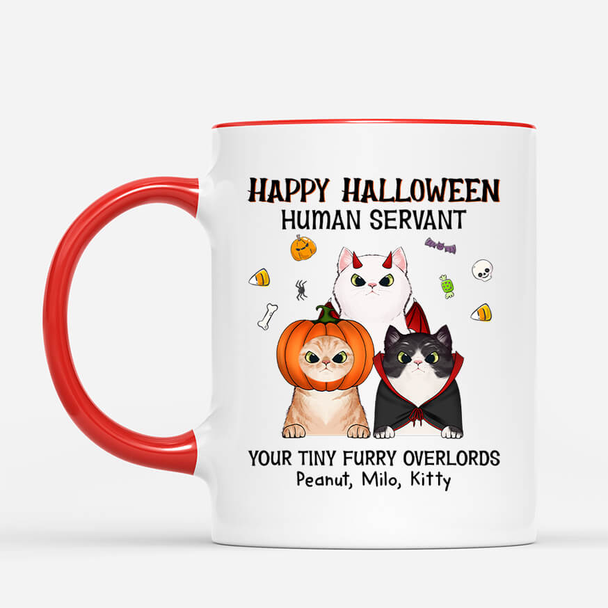 1316MUK2 personalised happy halloween human servant mug