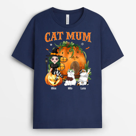 1328AUK2 personalised dog mum halloween t shirt
