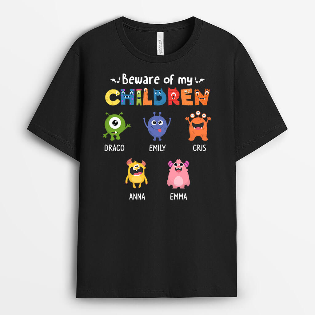 Personalised Beware Of My Little Grandkids T-Shirt