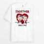 1350AUK2 personalised together since halloween t shirt