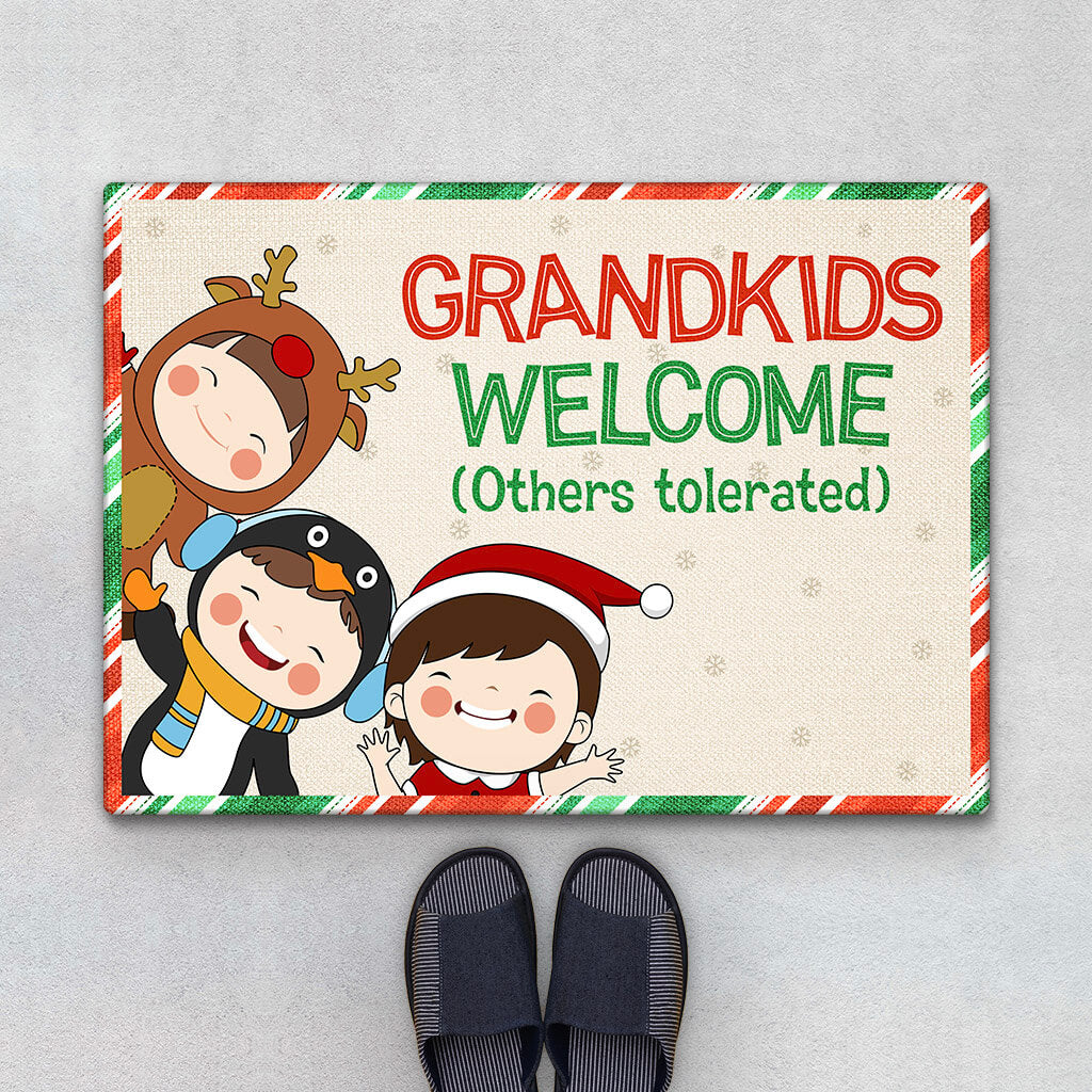 Personalised Welcome Grandkids Doormat