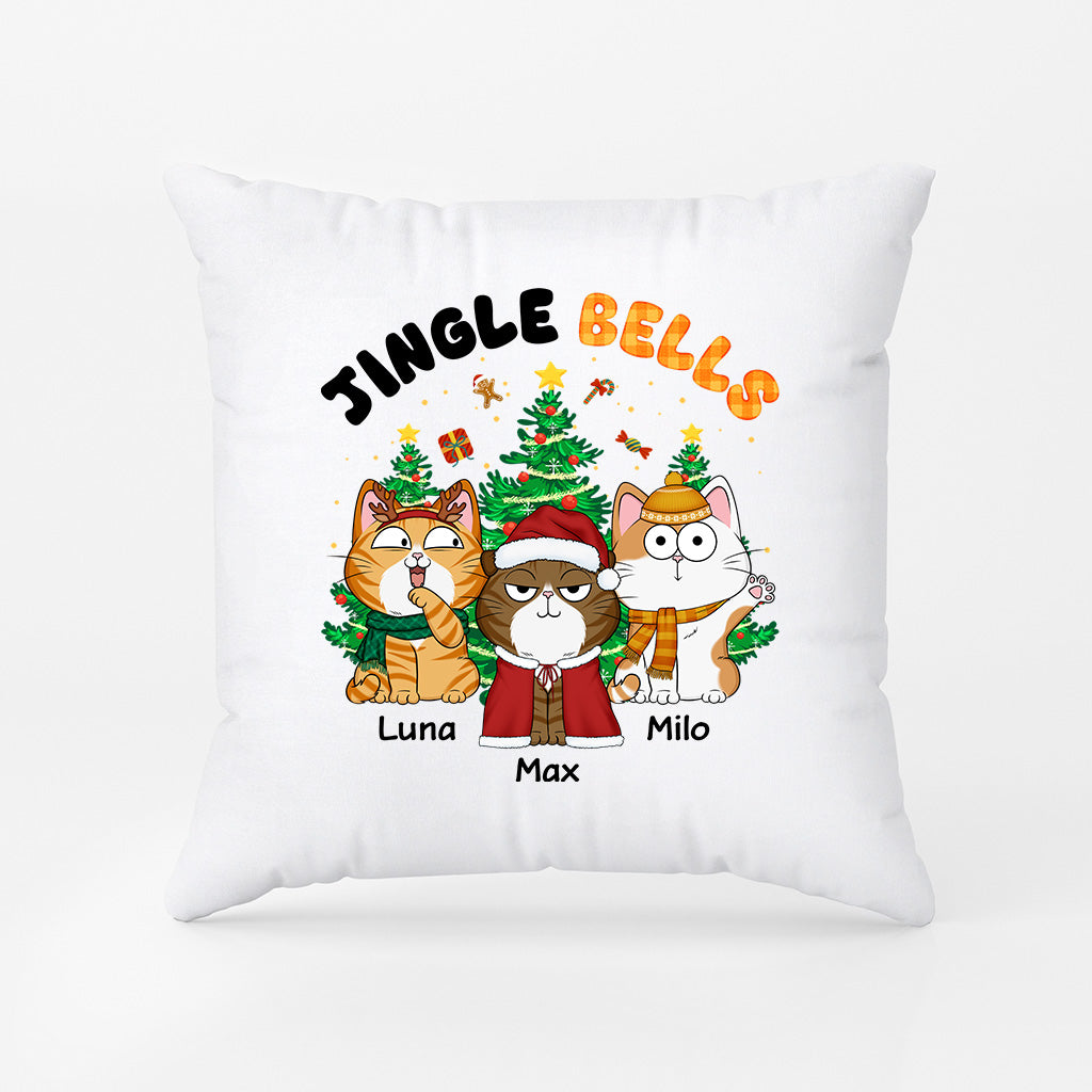 Personalised Jingle Hell Cat Pillow