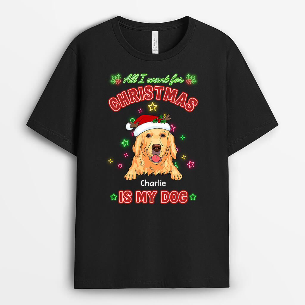 Personalised All I Want For Christmas T-Shirt