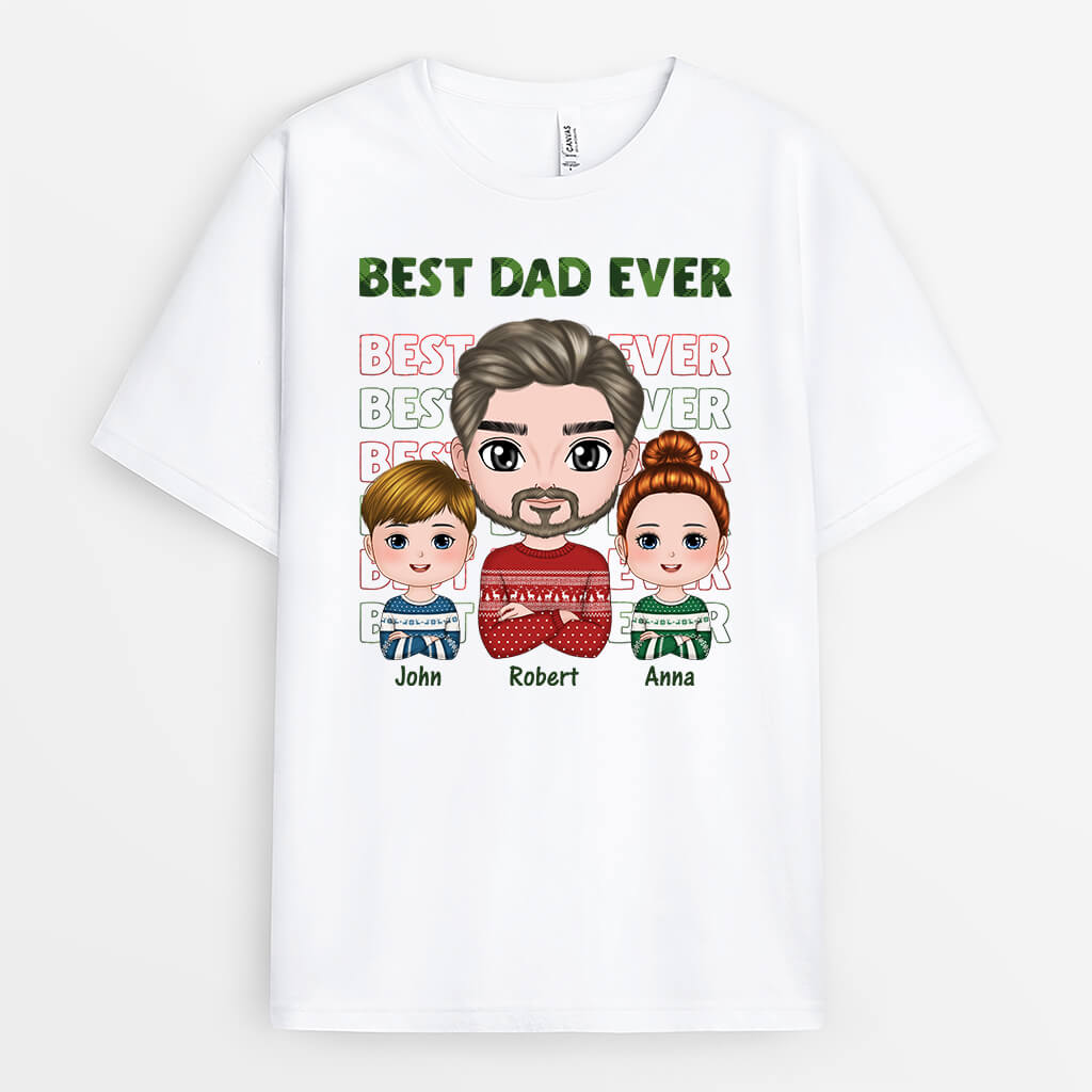 Personalised Best Dad Ever T-Shirt