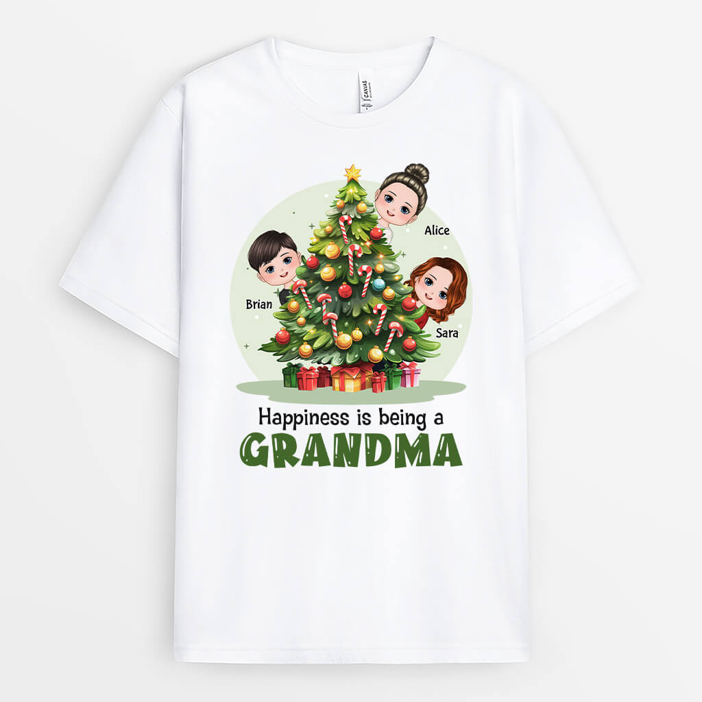 Personalised Being A Grandma Is Happiness T-Shirt
