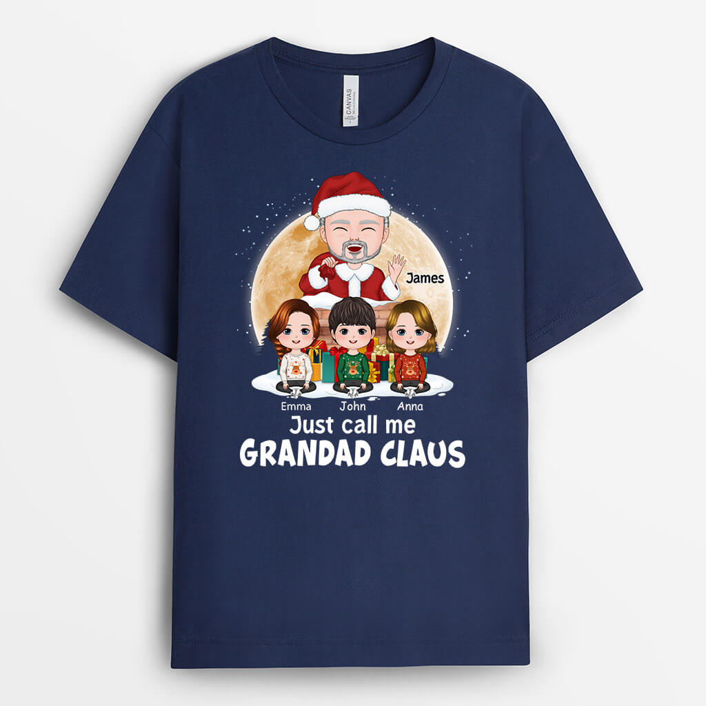 Personalised Call Me Papa Claus T-Shirt