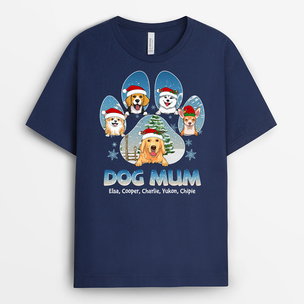 Personalised Christmas For Dog Dad T-Shirt