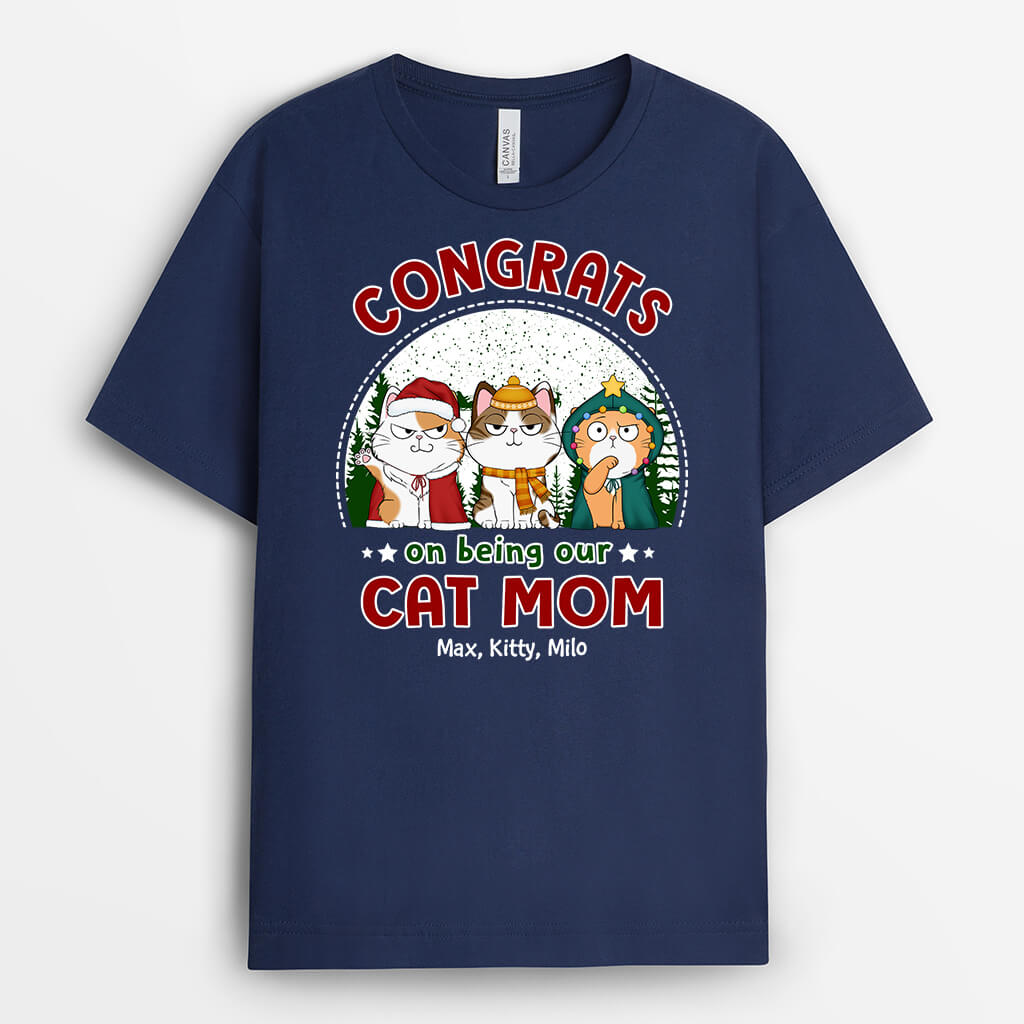 Personalised Congratulation On Being Our Cat Mum T-Shirt