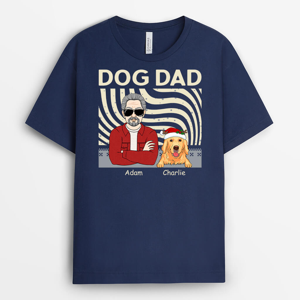 Personalised Dog Dad  For Christmas T-Shirt