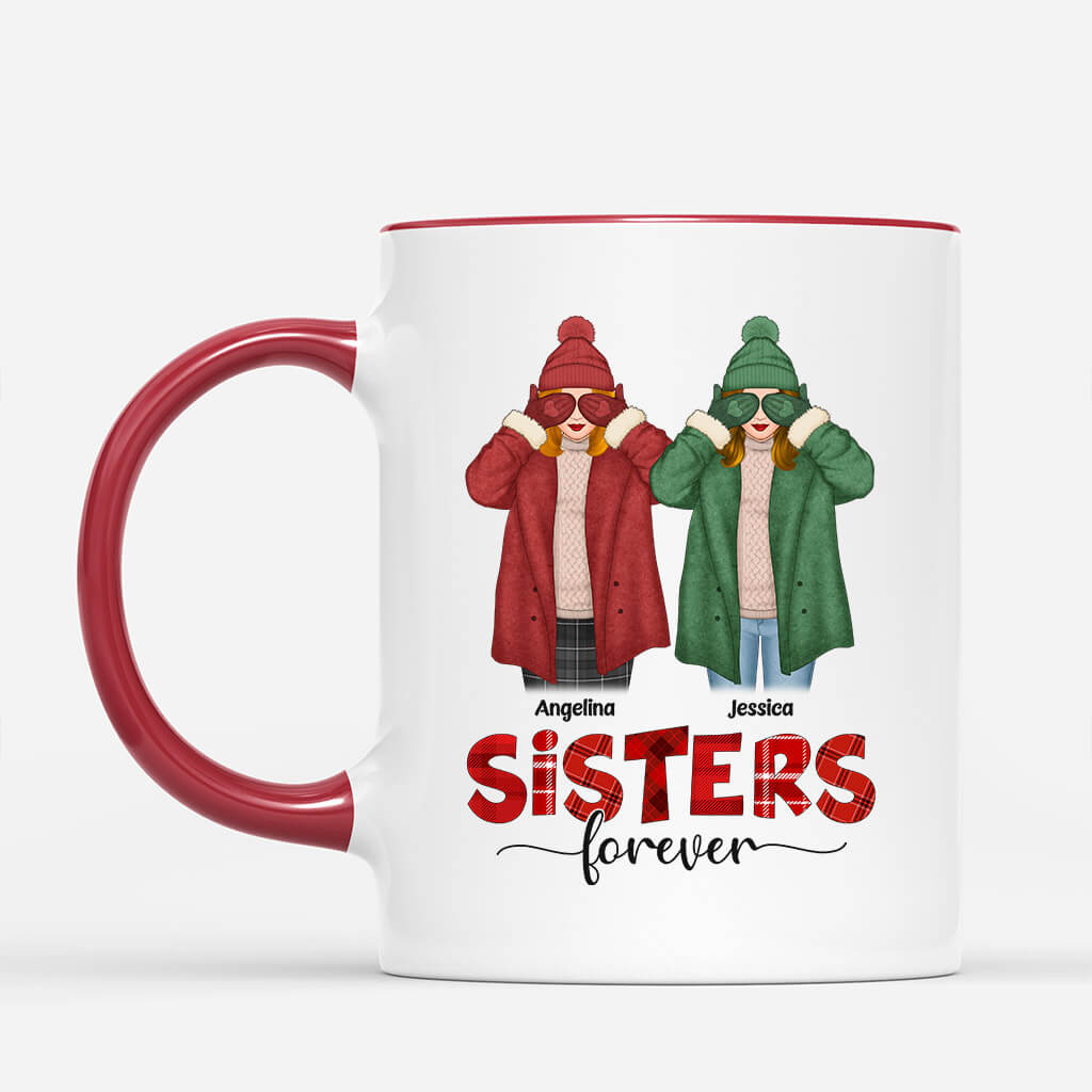 1416MUK2 personalised christmas besties forever mug