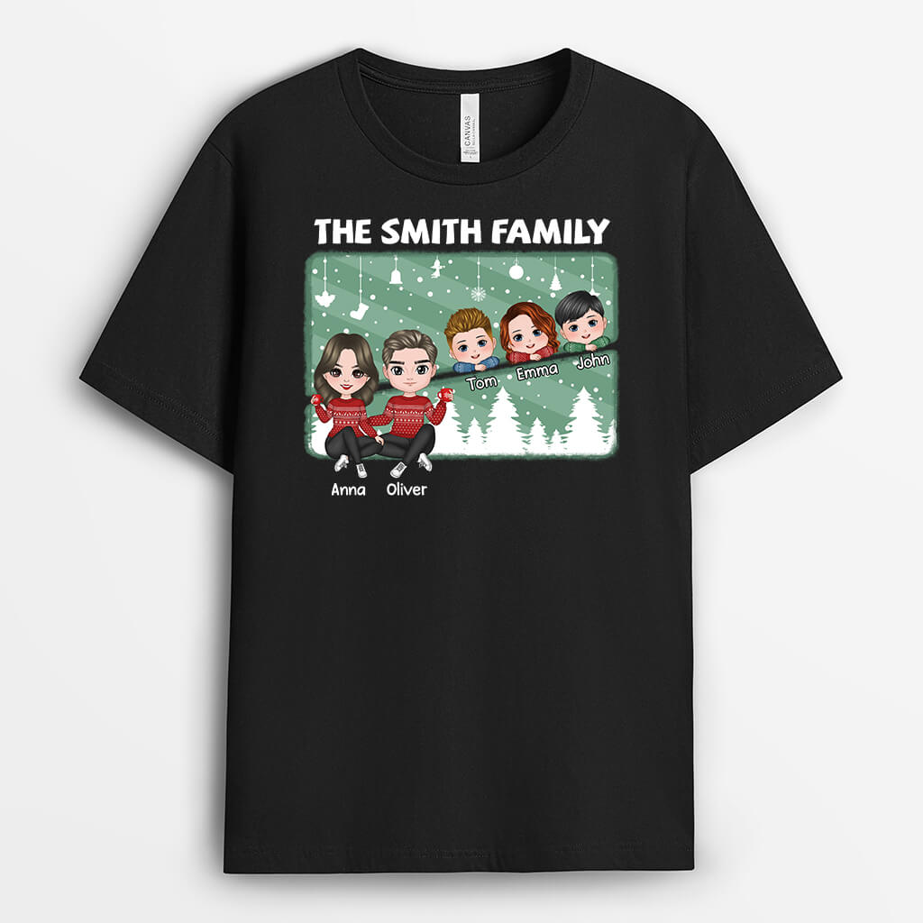 Personalised Family's Merry Christmas T-Shirt