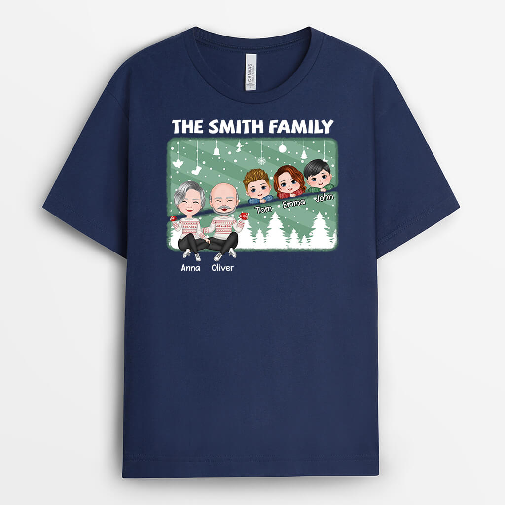 Personalised Family's Merry Christmas T-Shirt