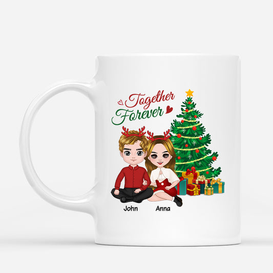 1429MUS1 personalized together forever christmas mug