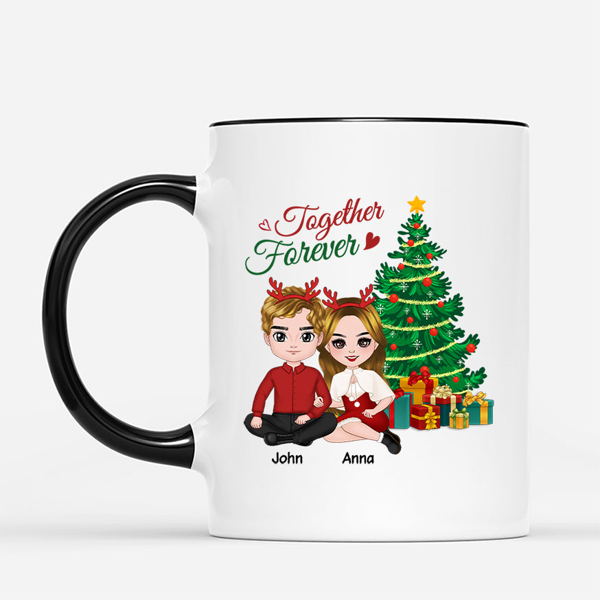 1429MUS2 personalized together forever christmas mug