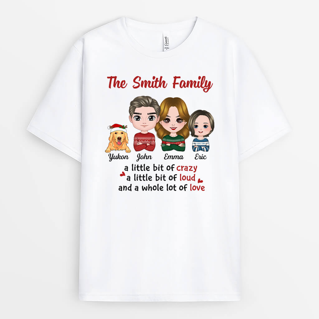 Personalised A Whole Lot Of Love Family T-Shirt