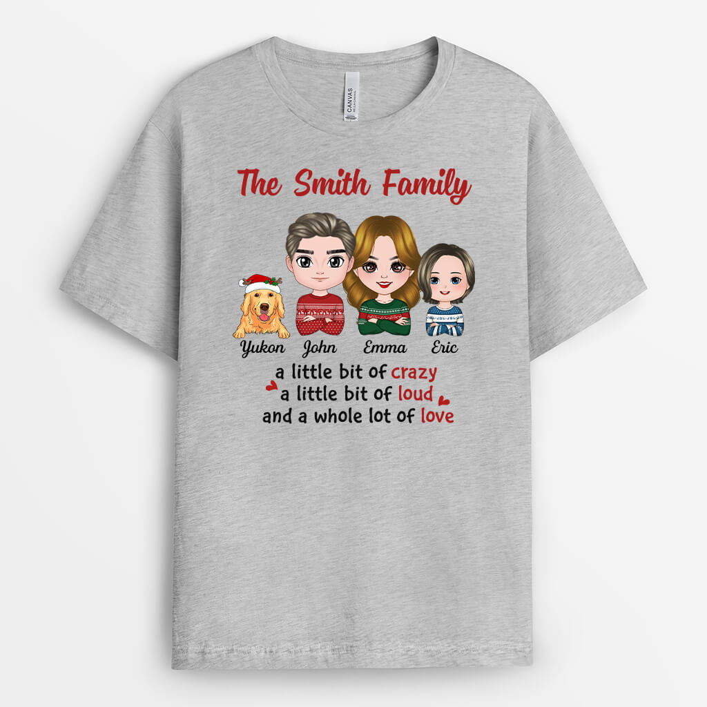 Personalised A Whole Lot Of Love Family T-Shirt