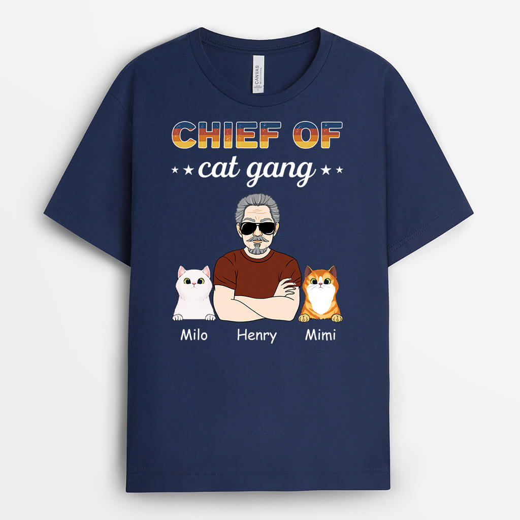 Personalised Best Chief Of Cat Gang T-Shirt