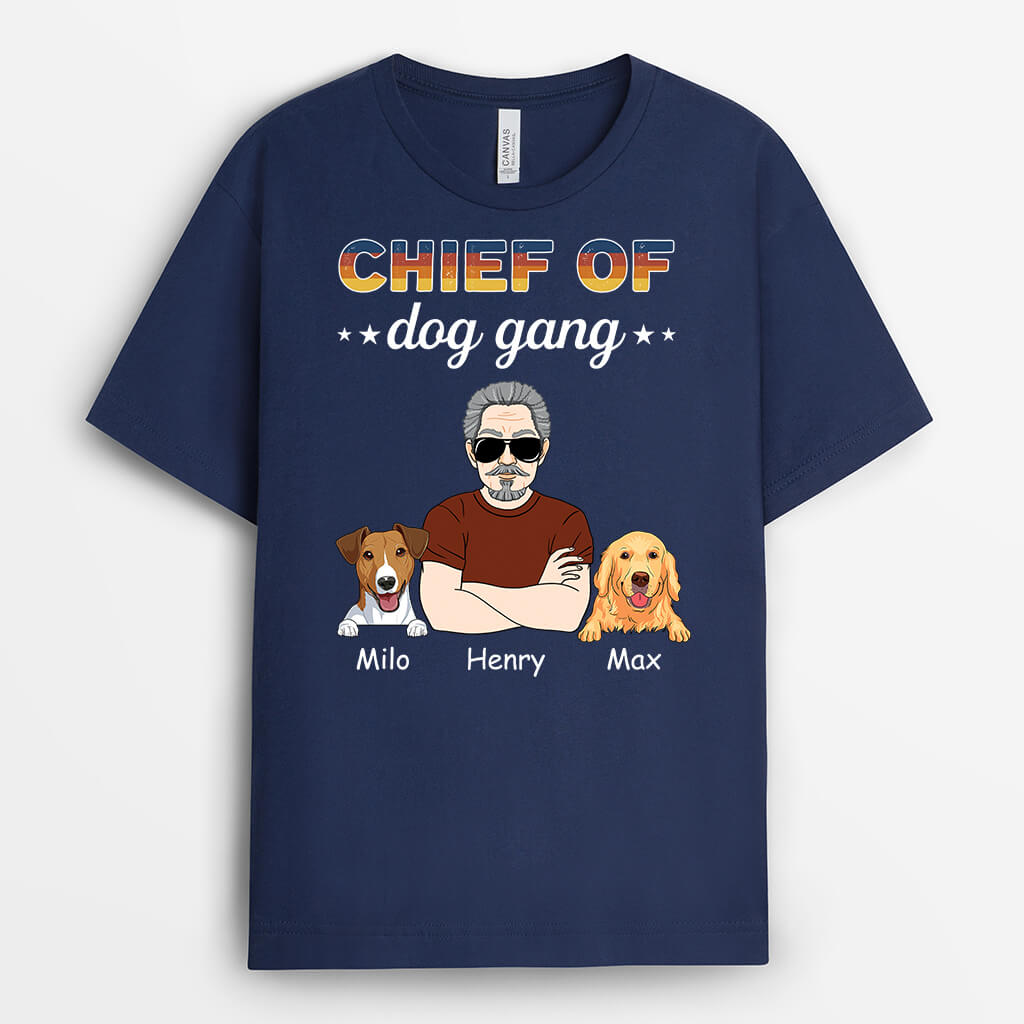 Personalised Best Chief Of Dog Gang T-Shirt