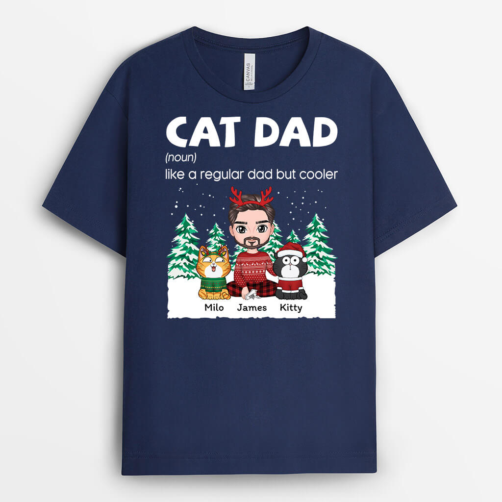 Personalised A Regular Cat Dad But Cooler T-Shirt