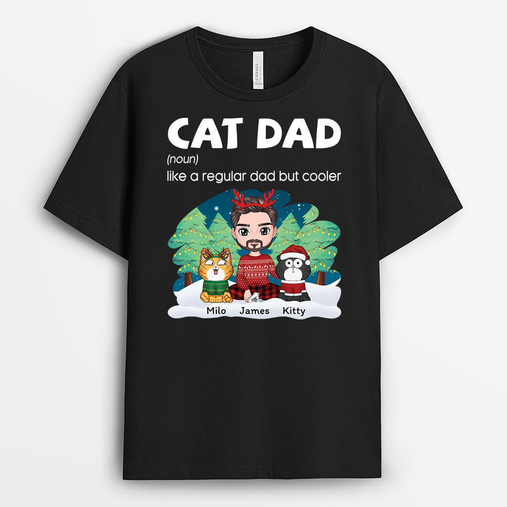 Personalised A Regular Cat Dad But Cooler T-Shirt