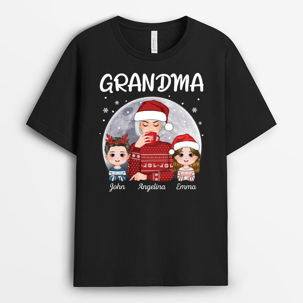 Personalised Best Grandma Christmas T-Shirt