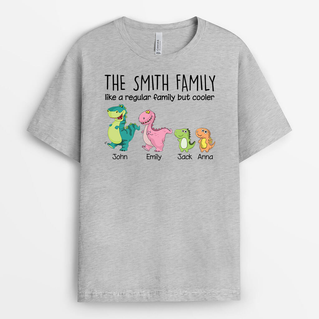 Personalised Best Dinosaur Family T-Shirt