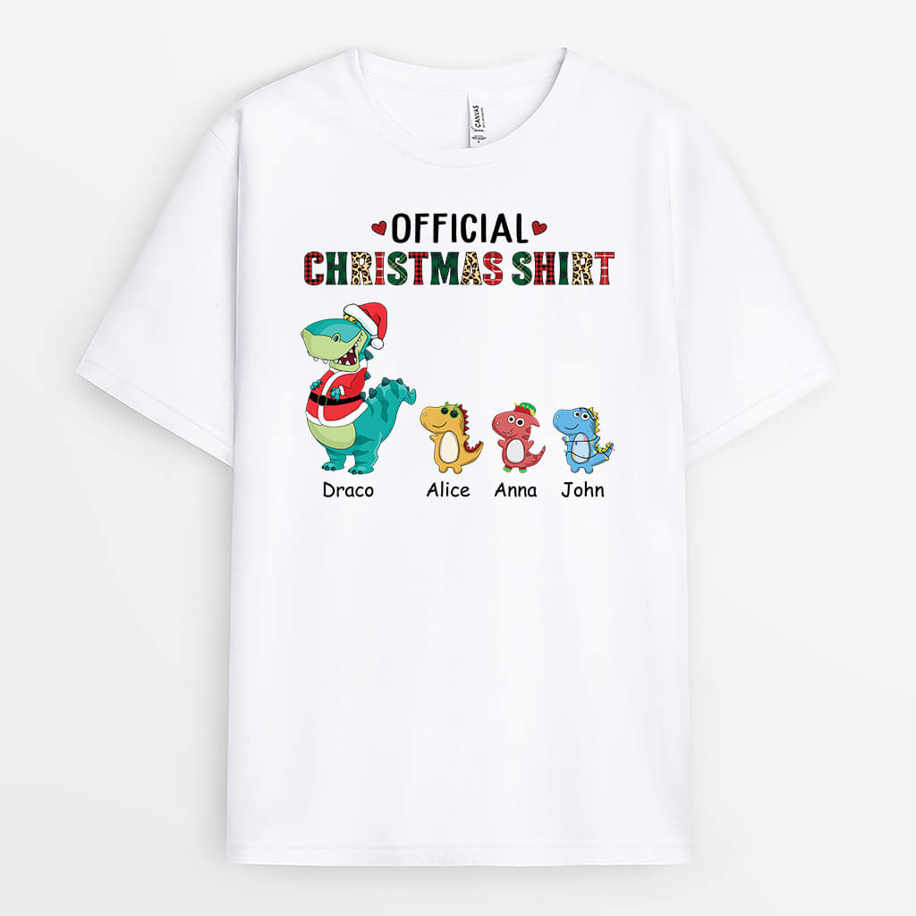 Personalised Official Christmas Dinosaurs T-Shirt
