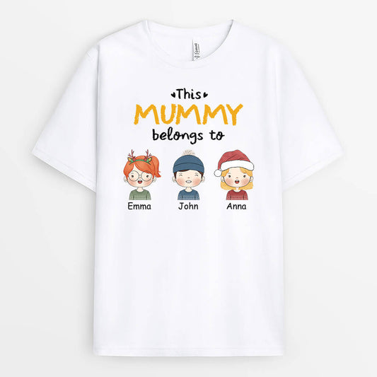 1463AUK1 personalised this grandma belongs to t shirt