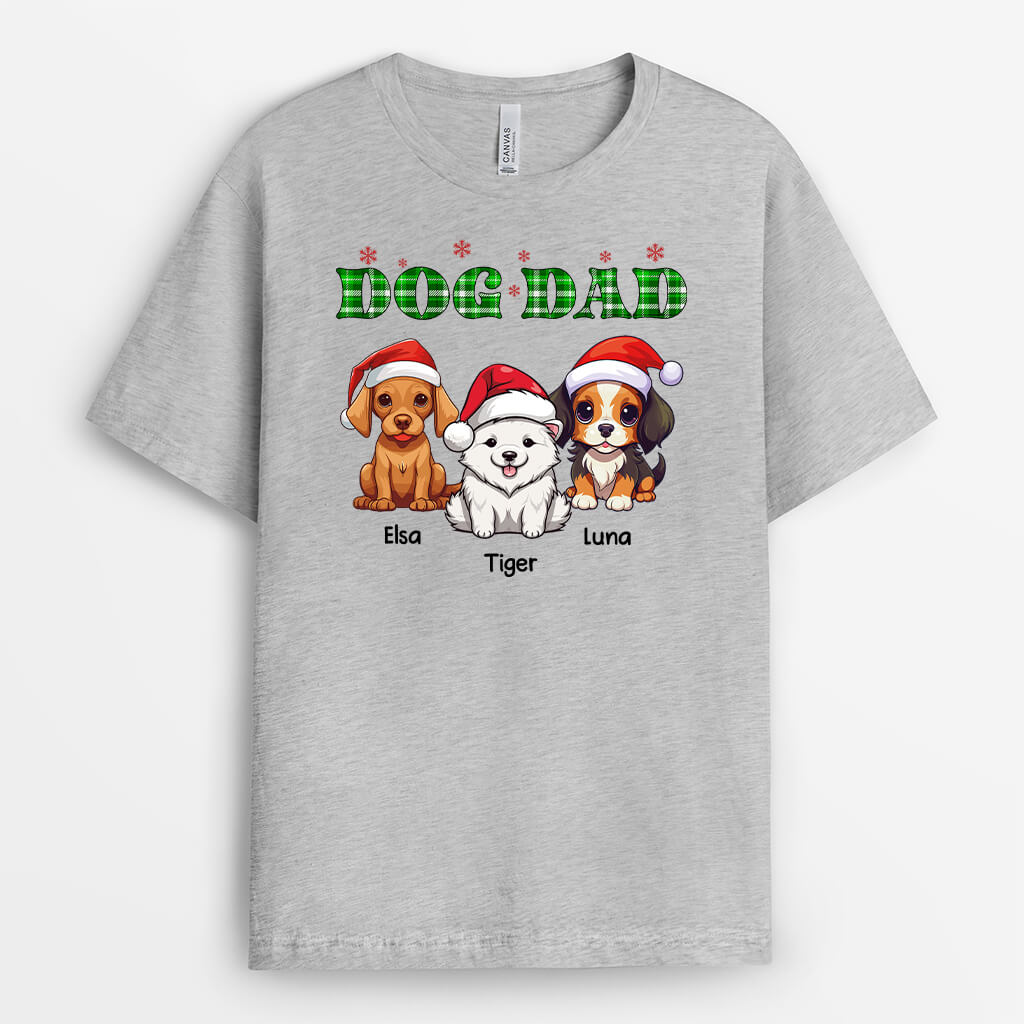 Personalised Christmas Dog Mum/Dog Dad T-Shirt