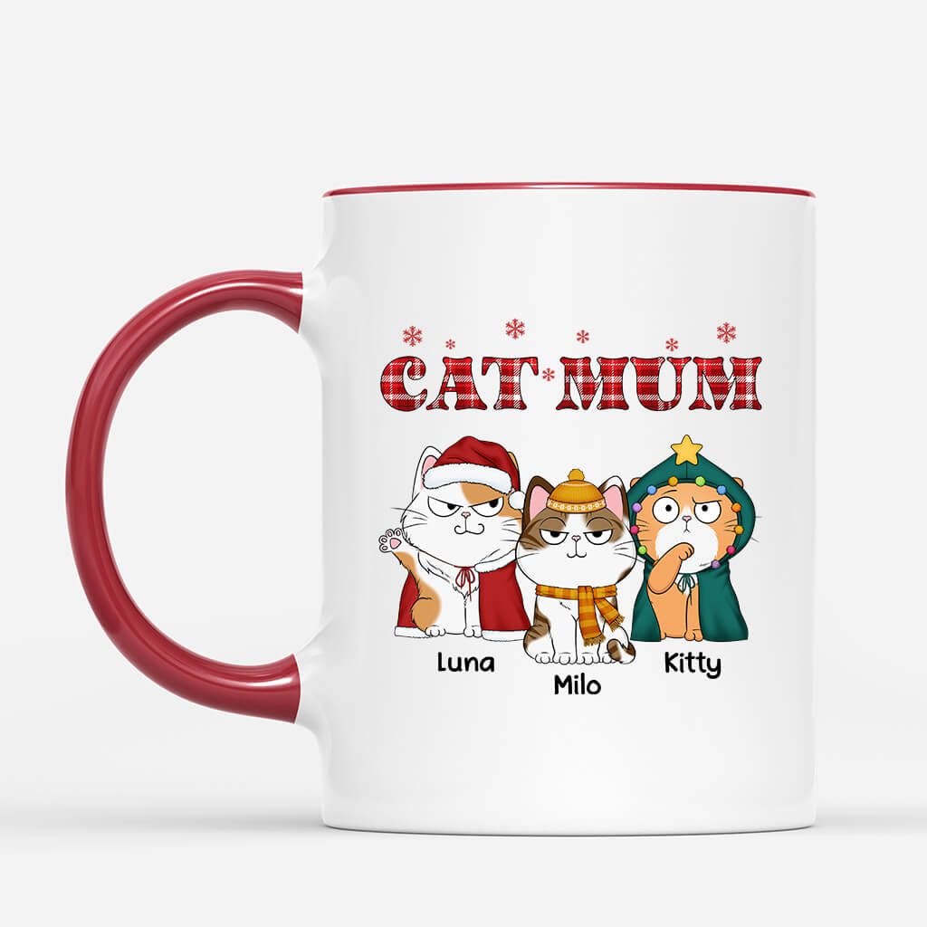 Personalised Christmas Cat Mum/Cat Dad Mug